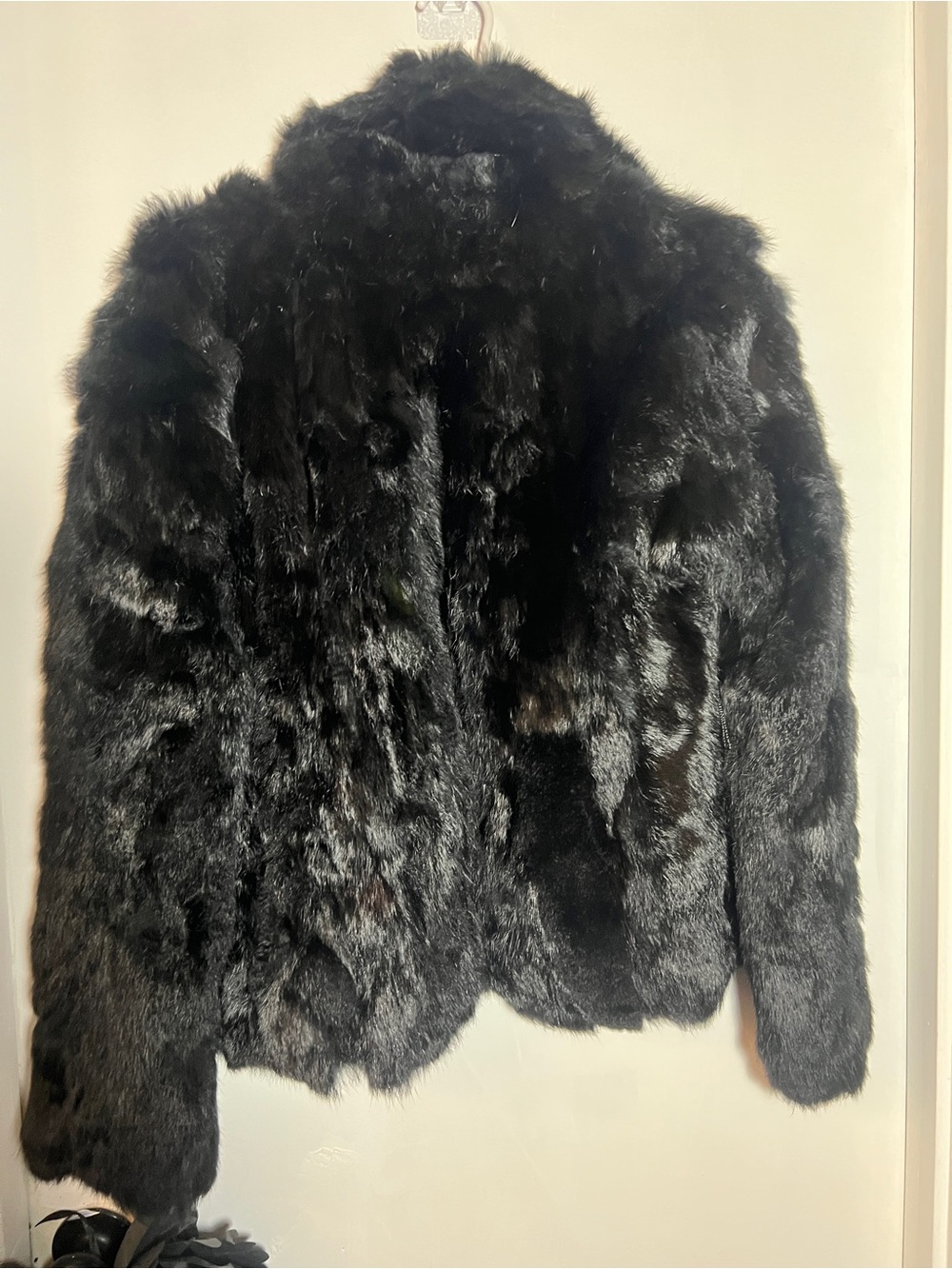 C. Magic Black Rabbit Fur Coat - Picture 5 of 5